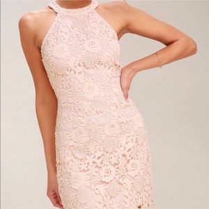 Lulus Love Poem Dress in Blush size medium